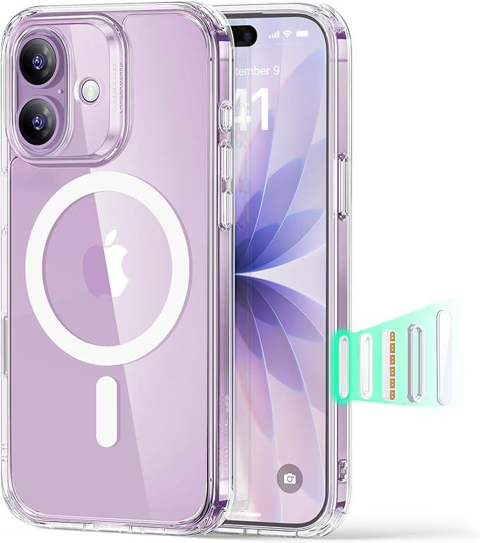 ESR for iPhone 17 Case, Camera Control, Compatible with MagSafe, Shockproof Military-Grade Protection, Magnetic Phone Case for iPhone 17, Classic Hybrid Case, Clear 