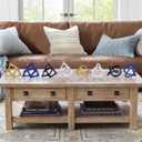 Gold Knot Statue Decor Gold Modern Geometric Sculpture Home Decor Unique Round Knick Knacks Shelves Decorative Abstract Cube Golden Centerpiece for Living Room Shelf Office Coffee Table Decoration