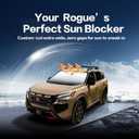 Windshield Sun Shade for Fit Nissan Rogue 3rd Gen.2021-2025 Foldable Sunshade with Titanium Silver & Ice Blue Layer, UPF50+ Car Window Shade