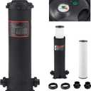 VEVOR 2026 Pro Pool Cartridge Filter System 100 Sq.Ft, Pool Filter for Inground & Above Ground Pools, Compatible W/Pumps 1/2HP~1HP | Up to 6142 GPH Max Flow, Pool Filters for Pools Up to 23775 Gallons
