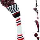 Golf Head Covers Knitted Woods Driver Fairway Hybrid Pom Pom Cover Washable Soft Kint Headcover 1 3 5 for Men Women Kids Sold in Separate