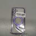 JBJZYZZ Magnetic Case for Samsung Galaxy S25 Plus Case Clear Invisible Stand Built-in Camera Lens Protector Compatible with MagSafe Protective Cover,Purple