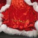 4 Pieces Mrs Claus Costume for Women, Adult Santa Costumes Claus Dress Christmas Outfit with Hooded Cape Gloves Belt (Large)