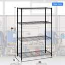 14x36x54 Inch 4-Shelf Storage Shelves Heavy Duty Shelving Unit for Kitchen Metal Shelves Garage Organizer Wire Rack Shelving Storage Unit Shelf Adjustable Utility NSF Certification Commercial, 14lx36wx54h