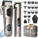 VGRPRO Hair Clippers for Men Professional, Cordless Hair Clippers for Hair Cutting, Mens Clippers and Trimmers Set, Electric Hair Trimmer for Men with Package Box (Silver)