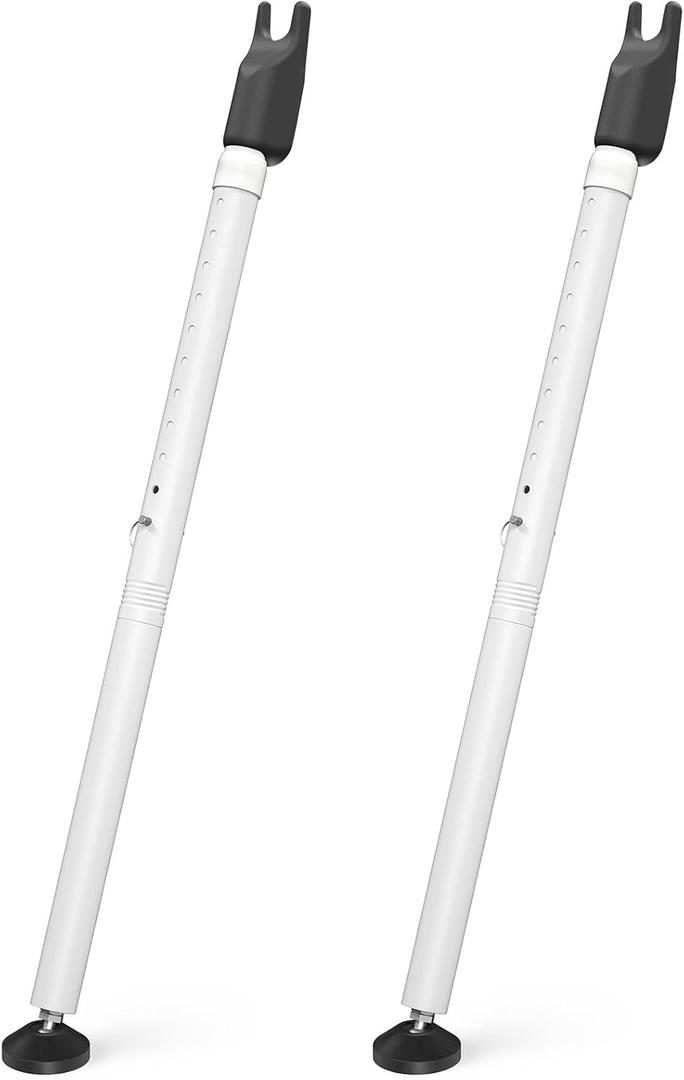 Sliding Glass Door Security Bar, Patio Door Barricade Security Bar, Apartment BarSliding Door Security Bar, Door Jammer, White, 2 Pack