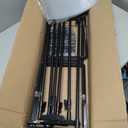 Jutom 6 Pack Adjustable Pedestal Stand Holder 8.5 x 11 Inch Heavy Duty Aluminum Sign Holder Vertical and Horizontal Sign Poster Stands Floor Standing Display for Advertisement Menu Display(Black)