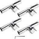 NovelBee 4-Pack Boat Fishing Rod Holder,Stainless Clamp on Fishing Rod Pole Holder for Rails 1-1/4" to 2" ( Tournament Style )