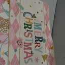 Artoid Mode Diamond Plaid Nutcracker Merry Christmas Kitchen Mats Set of 2, Winter Decor Low-Profile Kitchen Rugs for Floor - 17x29 and 17x47 Inch (Pink)