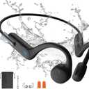 Bone Conduction Headphones Swimming, Underwater Headphones for Swimming, Built-in 32G Memory IPX8 Waterproof, Wireless Bluetooth 5.3 Open Ear Headphones for Running, Cycling, Swimming