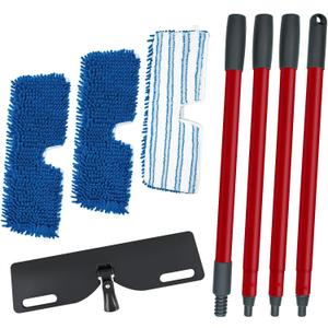 Microfiber Mops for Floor Cleaning, Flat Mop with 3 Reusable Pads and Extendable 58" Long Handle for O Cedar Dual-Action Microfiber Flip Mop , Dust Mop for Hardwood Floors, Wet & Dry Use