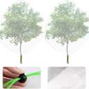 MR FIVE 2 Pcs Extra Large Plant Cover Bags with Drawstring,Bird Netting for Fruit Trees,Reusable Garden Netting Mesh with Drawstring for Protect Fruit Tree Vegetable Flower,6.3 ft x 5.8 ft