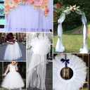 White Tulle Fabric Rolls 54 Inch by 20 Yards Fabric Tulle Bolt for Wedding Decorations Christmas Gift Wrapping Plant Cover DIY White Tutu Baby Shower Table Skirt Birthday Party Craft Supplies