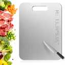 Tavano Titanium Cutting Board,100% Pure Titanium Cutting Boards for Kitchen,Double-side, Cutting Board for Vegetables,Meat,Fruits,Easy to Store and Clean(M) (M:13.38*9.05)