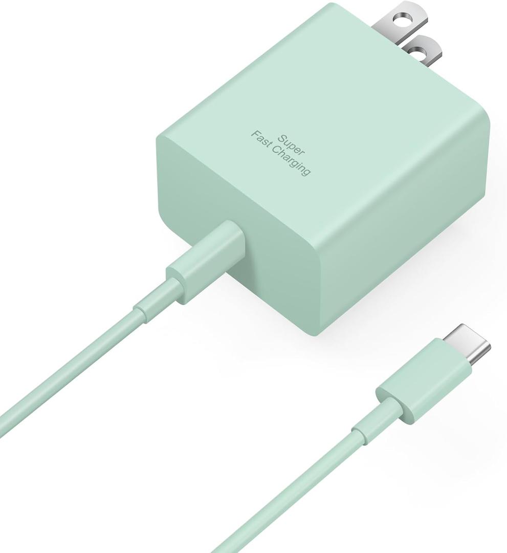 3 x 45W USB C Super Fast Charger, Type C Charger Fast Charging Block, Android Phone Charger with 6Ft Type C to C Cable for Galaxy S25 Ultra/S25/S24/S23/S22/S21/S20/Note 20/Note 10Green