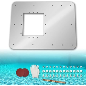 ZAIGANMA 17 X 12 1/2 in Pool Wall Repair Panel, Wide Mouth Above Ground Pool Skimmer Wall Water Return Repair Kit, Repair Rusted Pool Wall, Replace Hayward SP1091LX, SP2094, 1094SPA, Hydrotools 8940