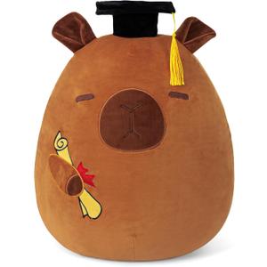 OurHonor Class of 2026 18in Graduation Stuffed Animal with Cap, Fringe & Diploma, Grad Gifts for Preschool, Kindergarten, Elementary, High School(Capybara)