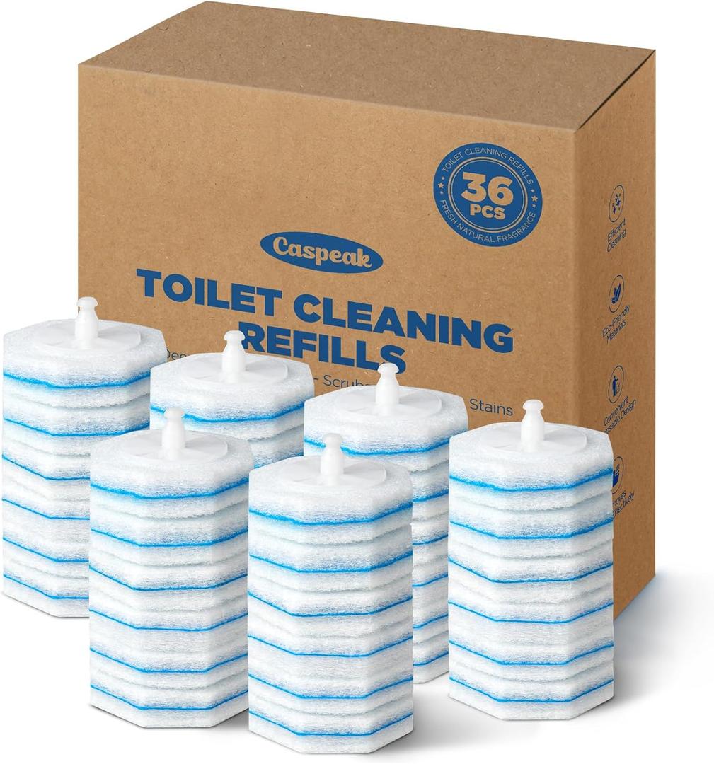 36 Count Toilet Wand Refills For Clorox Toilet Wand, 5X Cleaning Power Toilets Bowl Cleaners With Exclusive Formula, High-Density Disposable Toilets Brush Scrubber - No Falling Apart, Fresh Fragrance