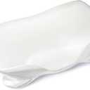 Thickened Satin Pillowcase for Zelimun Cervical Pillow, Smooth & Soft Pillowcase, Contour Pillow Cover with Zipper (White)