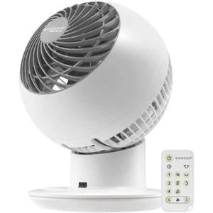 IRIS Woozoo Globe Multi-Directional 5-Speed Oscillating Fan [2024 Model], Small, White, Pequeo
