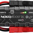 NOCO Boost X GBX75: 2500A UltraSafe Jump Starter – 12V Lithium Battery Booster Pack, Portable Jump Box, Power Bank & Jumper Cables - for 6.5L Gas and 4.0L Diesel Engines