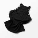 Halter-neck tank top, black, L