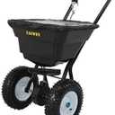 Broadcast Spreader, Capacity Lawn Spreader & Fertilizer Spreader, Rustproof Poly Hopper, Adjustable Drop Rate, All-Terrain Pneumatic Tires, Epoxy-Coated Frame for Lawn Care (80lb)