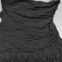 SOLY HUX Women's Strapless Irregular Ruffle Hem Mini Dress Cocktail Night Bodycon Tube Dresses with Scarf, Small