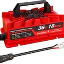 43.8V 18A Lithium Battery Charger, IP65 Waterproof, for 36V (38.4V) LiFePO4 Battery, Ideal for Golf Carts, RVs, and 36V Trolling Motors, Red