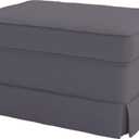 The Heavy Cotton Ektorp Ottoman Cover Replacement is Made Compatible for IKEA Ektorp Footstool Or Stool Slipcover (Dark Gray)