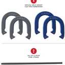 Franklin Sports Horseshoes Sets - Metal Horseshoe Game Sets for Adults + Kids - Official Weight Steel Horseshoes - Beach + Lawn Horseshoes Sets - Sets Include (4) Horseshoes and (2) Ground Stakes