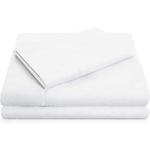 MALOUF Double Brushed Microfiber Super Soft Luxury Bed Sheet Set - Wrinkle Resistant - Queen Size - White