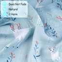 Viviland Muslin Swaddle Blankets, Breathable and Skin-Friendly Baby Receiving Blankets, 2-Pack Deer, 47 x 47 inches