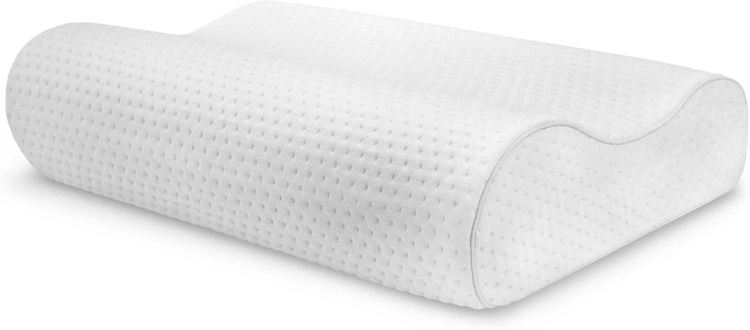 SensorPEDIC Luxury Extraordinaire Contour Oversized Memory Foam Pillow with Ventilated ICOOL Technology, White