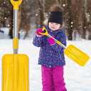 2PCS Kids Winter Shovel, Kids Snow Shovel with Adjustable D-Grip Handle, Detachable Blue & Yellow Plastic Snow Shovel, Portable Kids Shovels for Digging Snow Beach, Winter Toys Gifts for Boys Girls