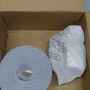 LazBlinds Vertical Blinds Replacement Slats - Room Darkening Fabric Slats for Sliding Doors & Windows, Easy-Cut Polyester, White Texture (98" W x 84" L, 25 Pcs)