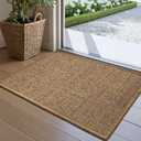 LUMI Handwoven Sisal Door Mat, Non-Slip Durable Entryway Mat, Welcome Front Doormat, Solid Floor Mats for Entrance, 24"x36", Brown Sisal