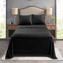 FreshCulture King Flat Sheets Only, Pack of 6, Soft Microfiber Bedding Sheets for Home, Salons, Hotels, Bulk Flat Sheets Only King Size (Black)