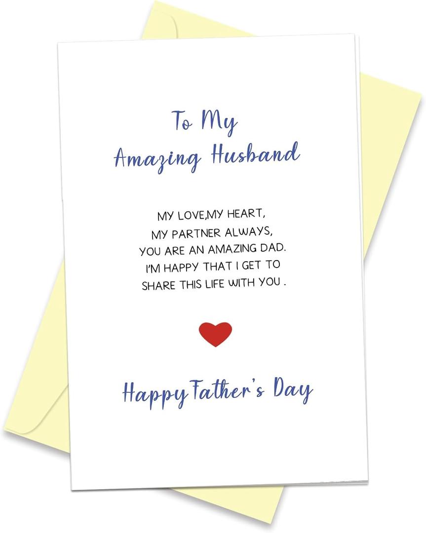Wonderful Husband Father's Day Card, Lovely Father's Day Card for Husband