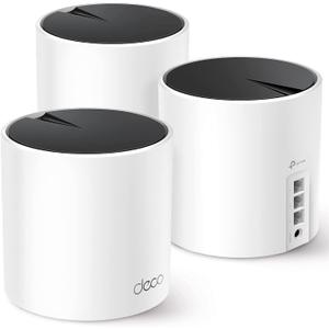 TP-Link Deco X55 AX3000 WiFi 6 Mesh System - Covers up to 6500 Sq.Ft, Replaces Wireless Router and Extender, 3 Gigabit Ports per Unit, Supports Ethernet Backhaul, Deco X55(3-Pack)