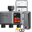 WiFi Sprinkler Timer 3 Zone with 984 Feet RF Gateway, 3 Outlet Smart Water Timer for Garden Hose with Rain Delay/Manual/Automatic,WiFi Water Hose Timers for Garden & Lawns