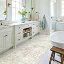 Sage Green 3x10 Runner Rug for Hallways Bed Side Kitchen, Boho Washable Distressed Low-Pile Floor Entryway Long Bathroom Mat, Non-Slip Laundry Room Washstand Front Carpet Green 36x84 Inch