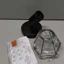 HiBay LED Track Lighting Fixture, 1-Light Adjustable Spot Light Ceiling Wall Mount, Black Geometric Metal Cage Industrial Spotlight Indoor for Kitchen, Dining, Bedroom, E26 Base (Bulb Not Included)