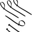 200 Pack Bulk KOOWIN Small 6 inch Nylon Plastic Cable Zip Ties Wire Wraps Black