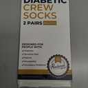 Pembrook Premium Diabetic Compression Crew Socks for Women - Running Socks, Short Compression Socks for Women - 2 Pairs (Large)