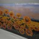 Rustic Sunflower Canvas Picture Kitchen Wall Art, Black and White Flower Prints Poster Artwork for Office Decoration Farmhouse Yellow Sunflower Painting for Living Room Bedroom Home Wall Decor 4ftx2ft