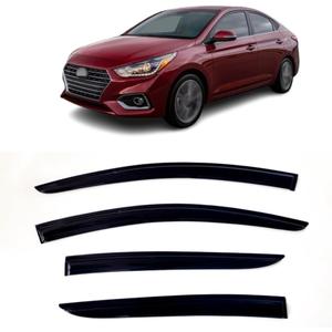 4Pcs Window Visors Vent Deflectors for Hyundai Accent 2018 2019 2020 2021 2022 2023 2024 Tape-on Rain Guards Shade