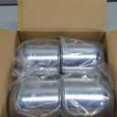 4 Push Through Chrome Wheel Center Caps for Trailer Wheel Rims 3.25" Center Bore