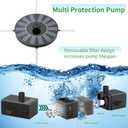 AMZtime 1.4W Solar Fountain with 4 Fixed Rods, 2026 Solar Fountain Pump with Upgraded Solar Panels, Solar Powered Floating Water Fountain Pump for Bird Bath, Garden, Ponds, Fish Tank and Outdoor