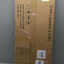 Taranta 3 Step Ladder, Lightweight Aluminum Step Stool with Convenient Handgrip, Folding Ladder with Anti-Slip Pedals, 330lbs Capacity Stepladder for Home, Office, Kitchen - White